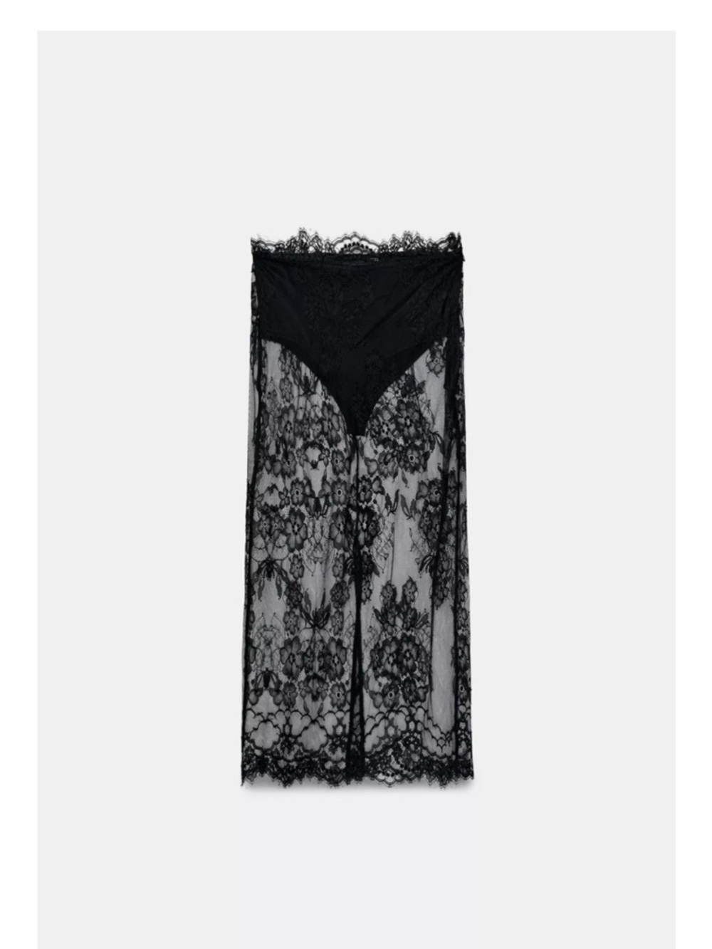 Zara Black Lace Maxi Skirt